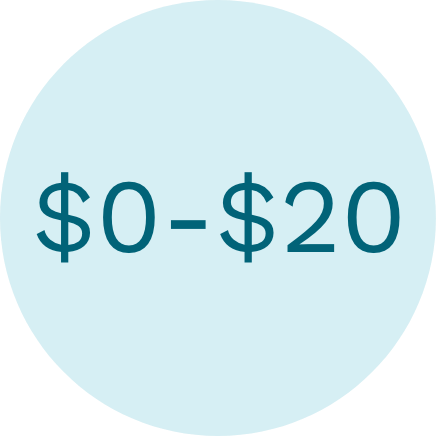 Icon for $0 or $20 copay